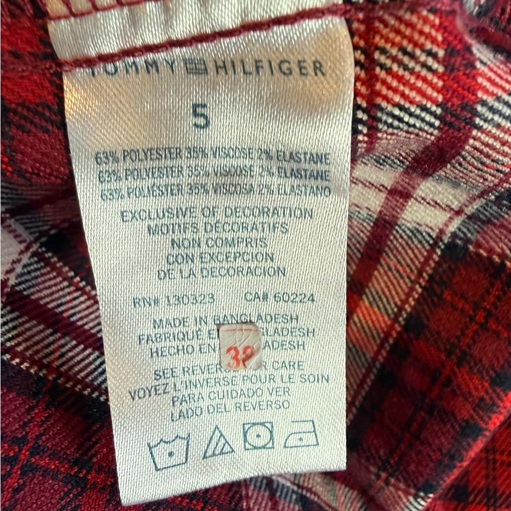 Tommy Hilfiger Red Long-Sleeve Dress Girls size 5 - Picture 4 of 4